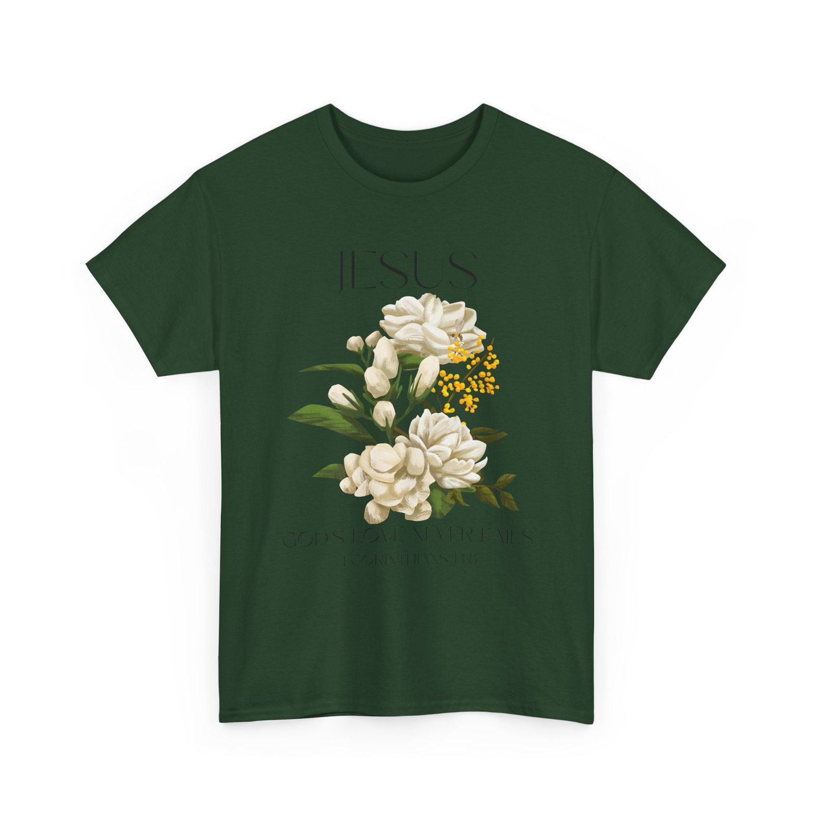 Jesus- God's love never fails-Unisex Heavy Cotton Tee - Image 35