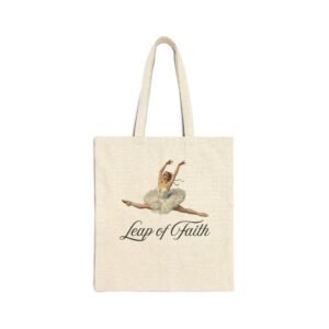 ✨ Leap of Faith ✨ Ballet Inspired Cotton Canvas Tote Bag, Dance Lover Gift, Leap of Faith Tote, Eco-Friendly Shopping Bag, Stylish Ballet Tote designed with an impressionist flair, echoing timeless ballet elegance