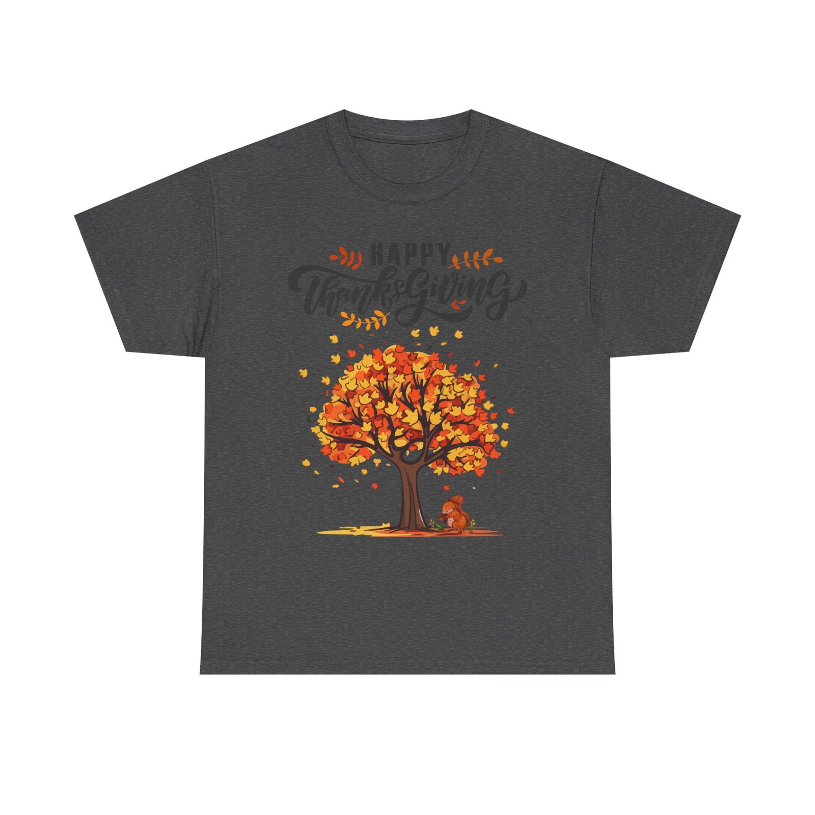 Matching C-Happy Thanksgiving Tree Unisex Tee, Autumn Shirt, Holiday Apparel, Fall Fashion, Seasonal Gift - Image 41