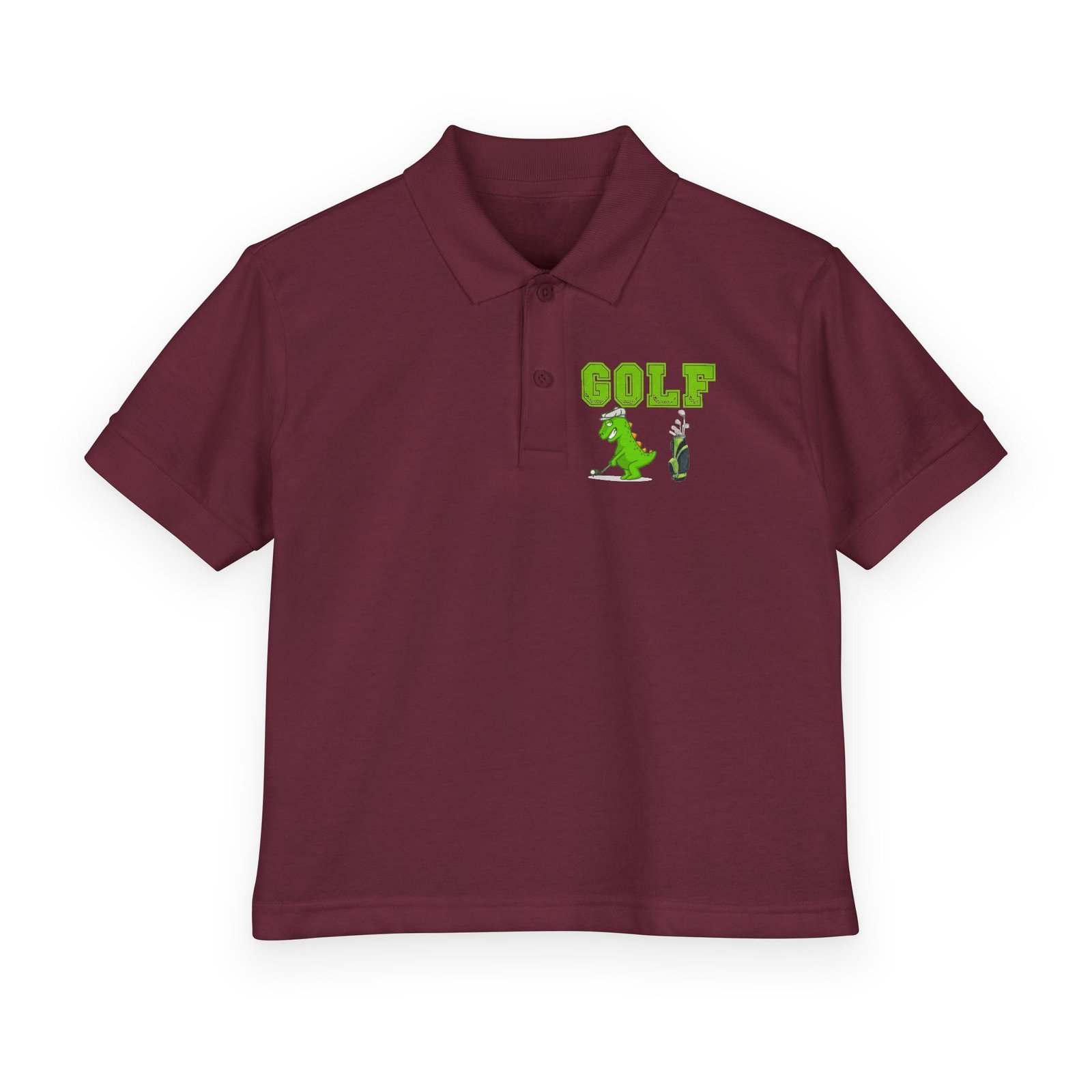 Kids' Golf Polo with Dinosaur Design - Image 29