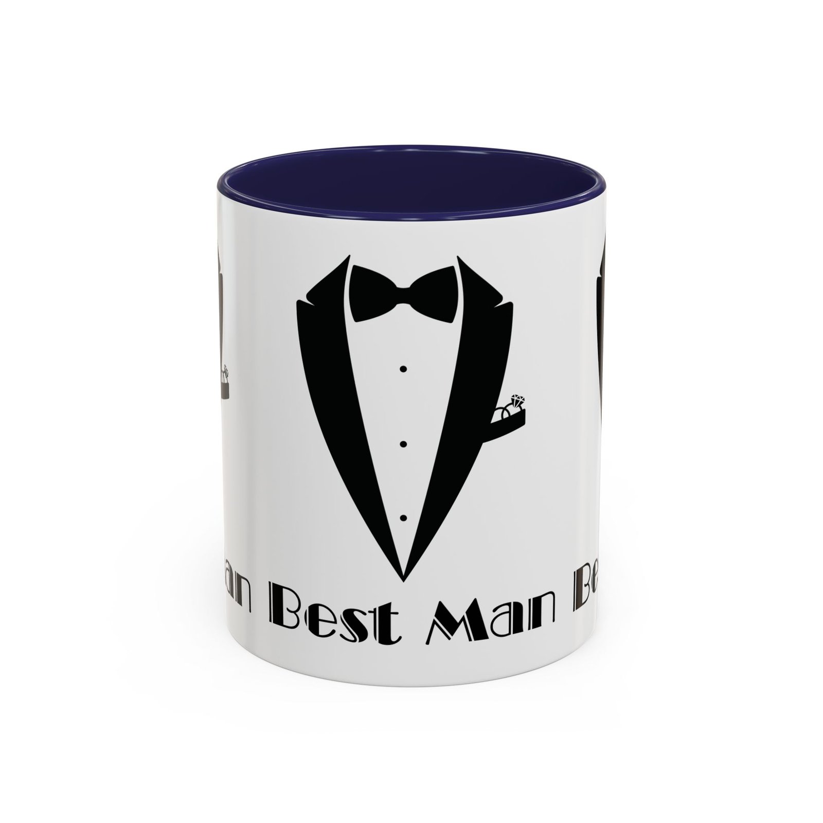 Best Man Accent Coffee Mug 11/15 oz, Groom’s Gift, Wedding Party Favor, Unique Best Man Gift, Black and White Coffee Cup - Image 5