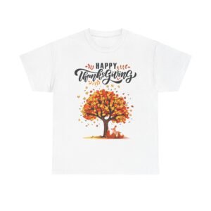 Matching D-Thanksgiving Tree, Fox Tee, Fall T-Shirt, Autumn Apparel