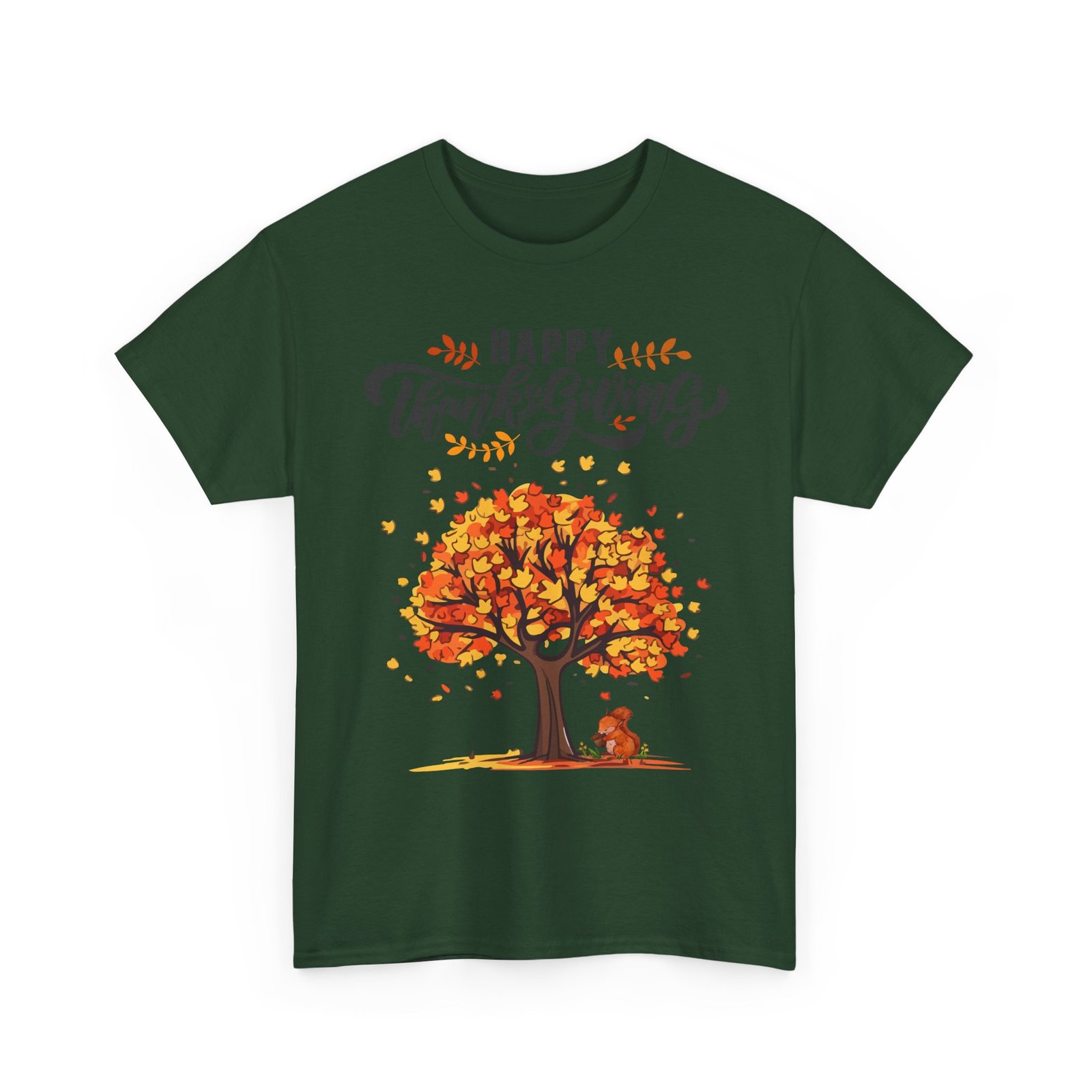 Matching C-Happy Thanksgiving Tree Unisex Tee, Autumn Shirt, Holiday Apparel, Fall Fashion, Seasonal Gift - Image 39