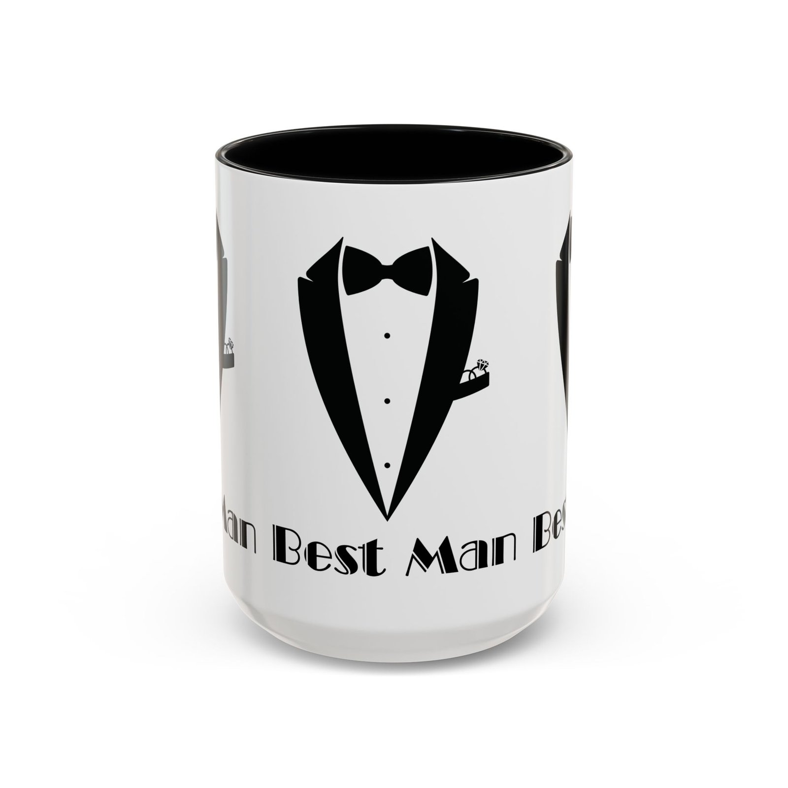 Best Man Accent Coffee Mug 11/15 oz, Groom’s Gift, Wedding Party Favor, Unique Best Man Gift, Black and White Coffee Cup - Image 17