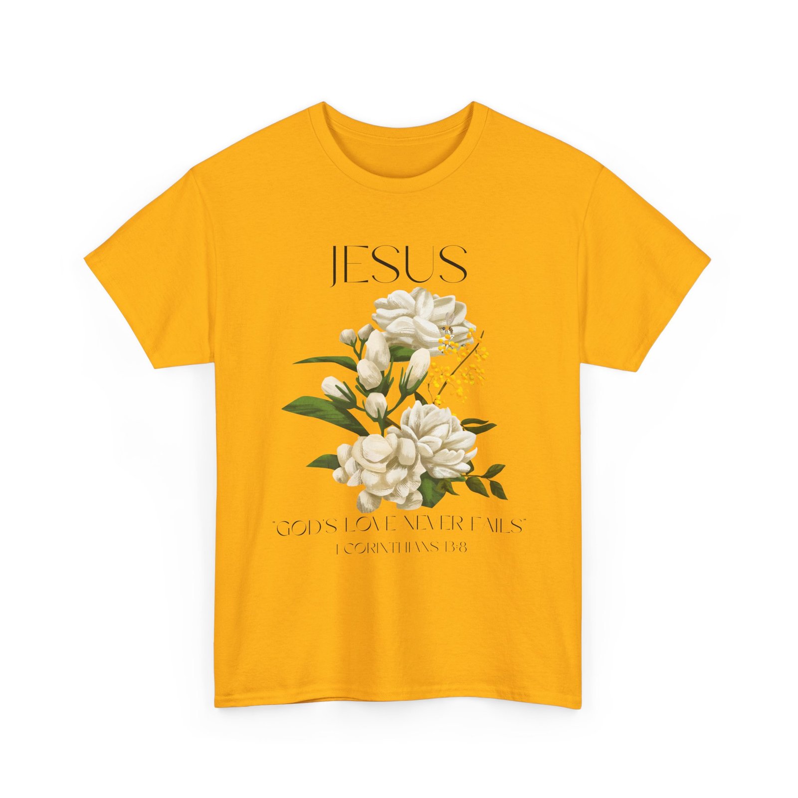 Jesus- God's love never fails-Unisex Heavy Cotton Tee - Image 11