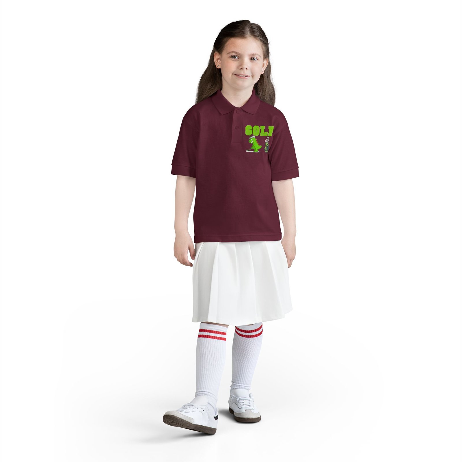 Kids' Golf Polo with Dinosaur Design - Image 33