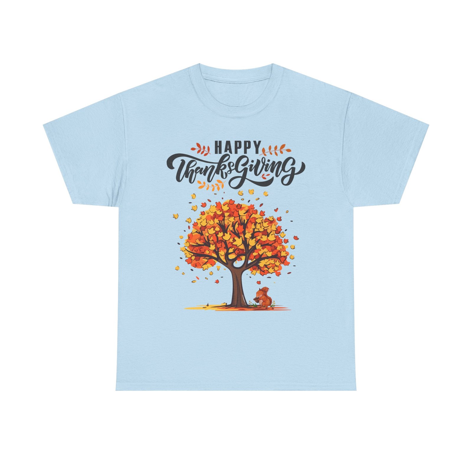 Matching C-Happy Thanksgiving Tree Unisex Tee, Autumn Shirt, Holiday Apparel, Fall Fashion, Seasonal Gift - Image 45
