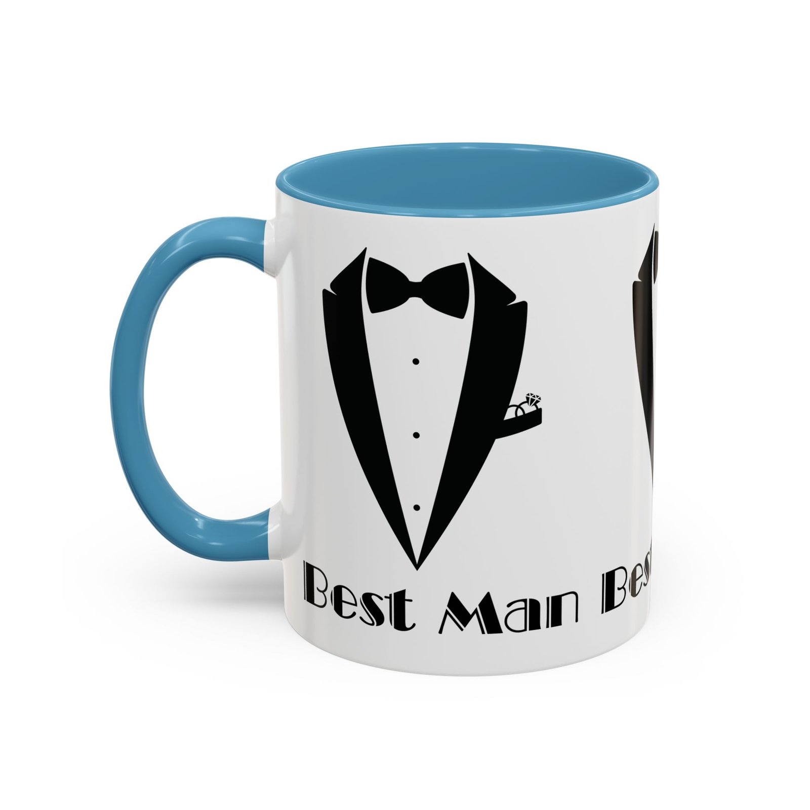 Best Man Accent Coffee Mug 11/15 oz, Groom’s Gift, Wedding Party Favor, Unique Best Man Gift, Black and White Coffee Cup - Image 35
