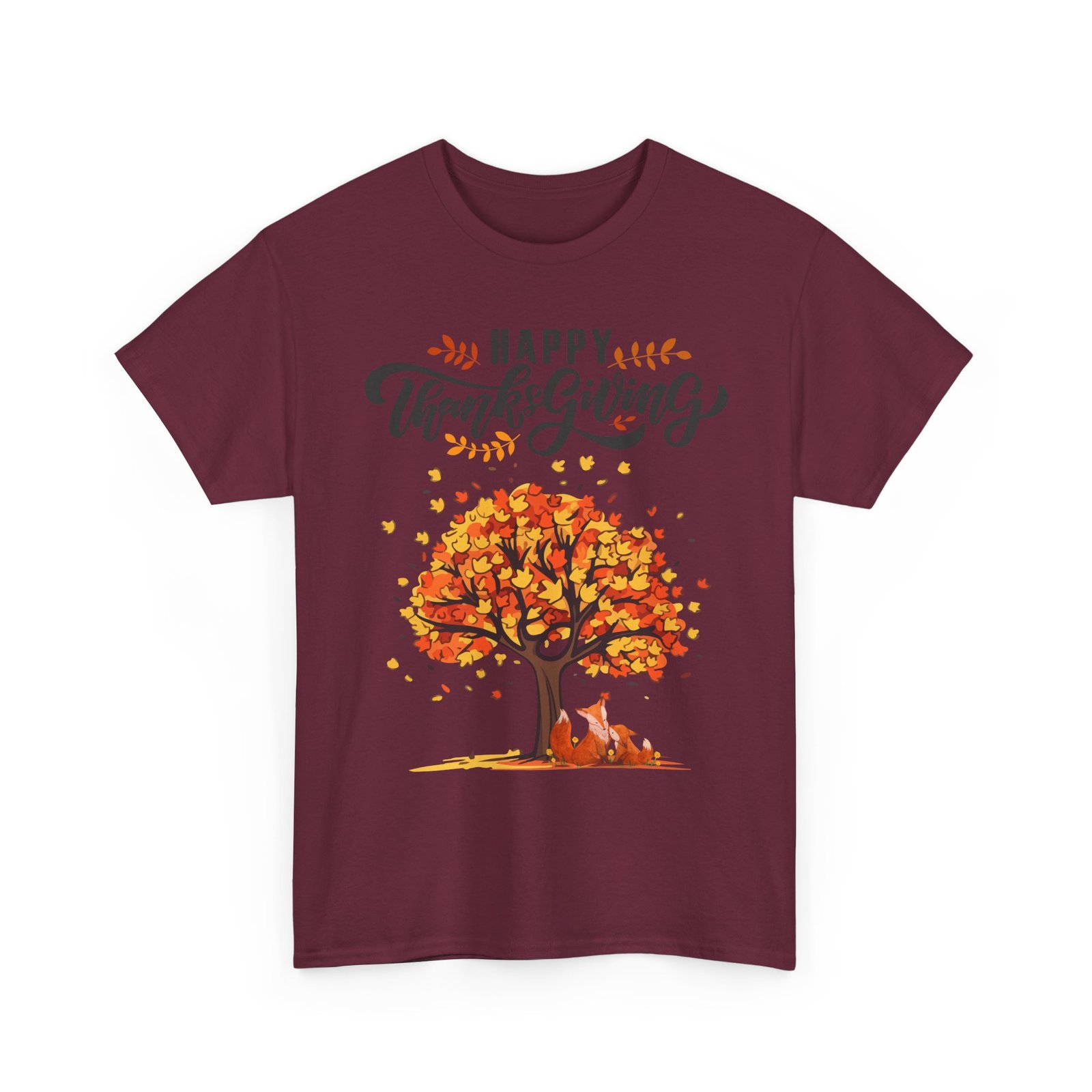 Matching D-Thanksgiving Tree, Fox Tee, Fall T-Shirt, Autumn Apparel - Image 27