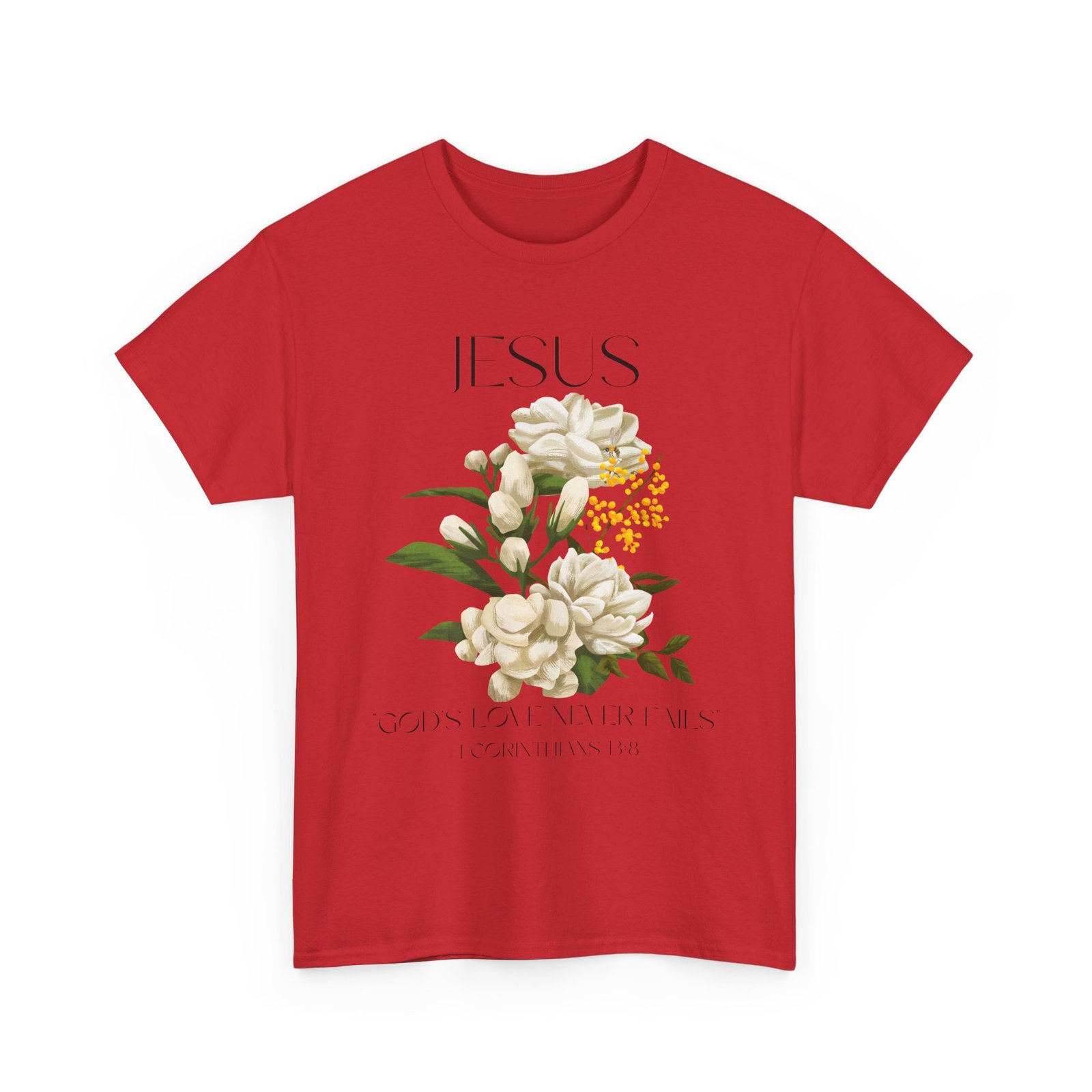 Jesus- God's love never fails-Unisex Heavy Cotton Tee - Image 67