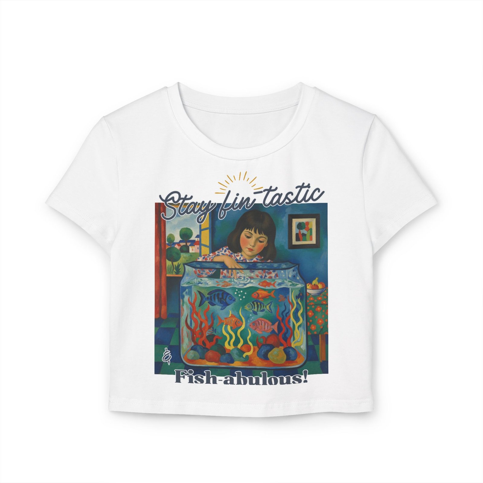 Fish-abulous T-Shirt — Stay Fin-tastic Design- Whimsical Women's Baby Tee