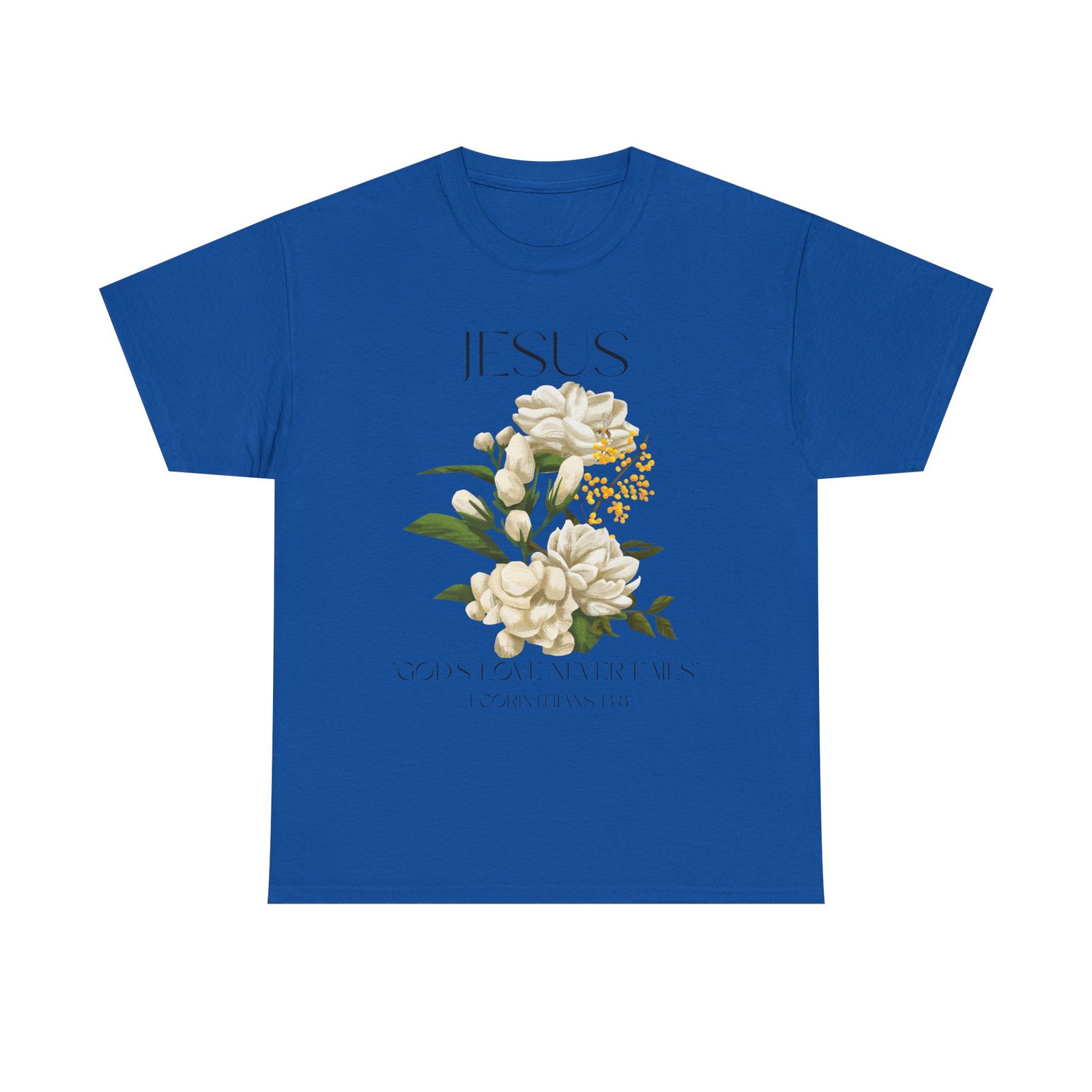 Jesus- God's love never fails-Unisex Heavy Cotton Tee - Image 49