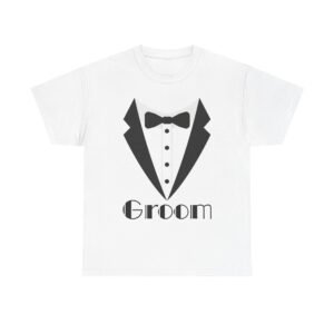 Groom T-Shirt, Unisex Heavy Cotton Tee for Weddings, Bachelor Parties, Groomsmen Gifts, Casual Wear, Bridal Showers