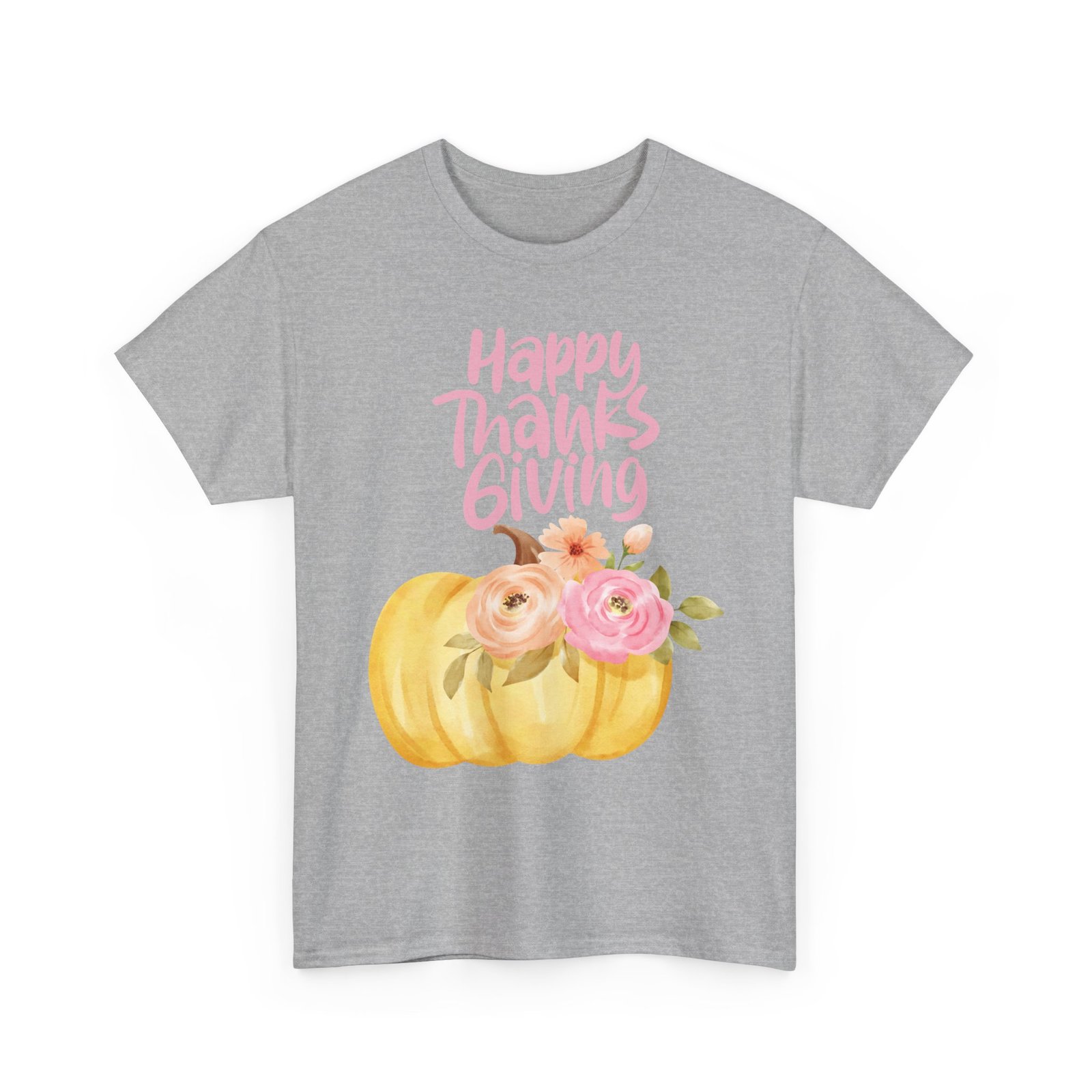 Thanksgiving Floral Tee, Holiday Shirt, Fall Fashion, Gifts for Her, Pumpkin T-Shirt, Autumn Apparel, Friendsgiving Outfit - Image 15