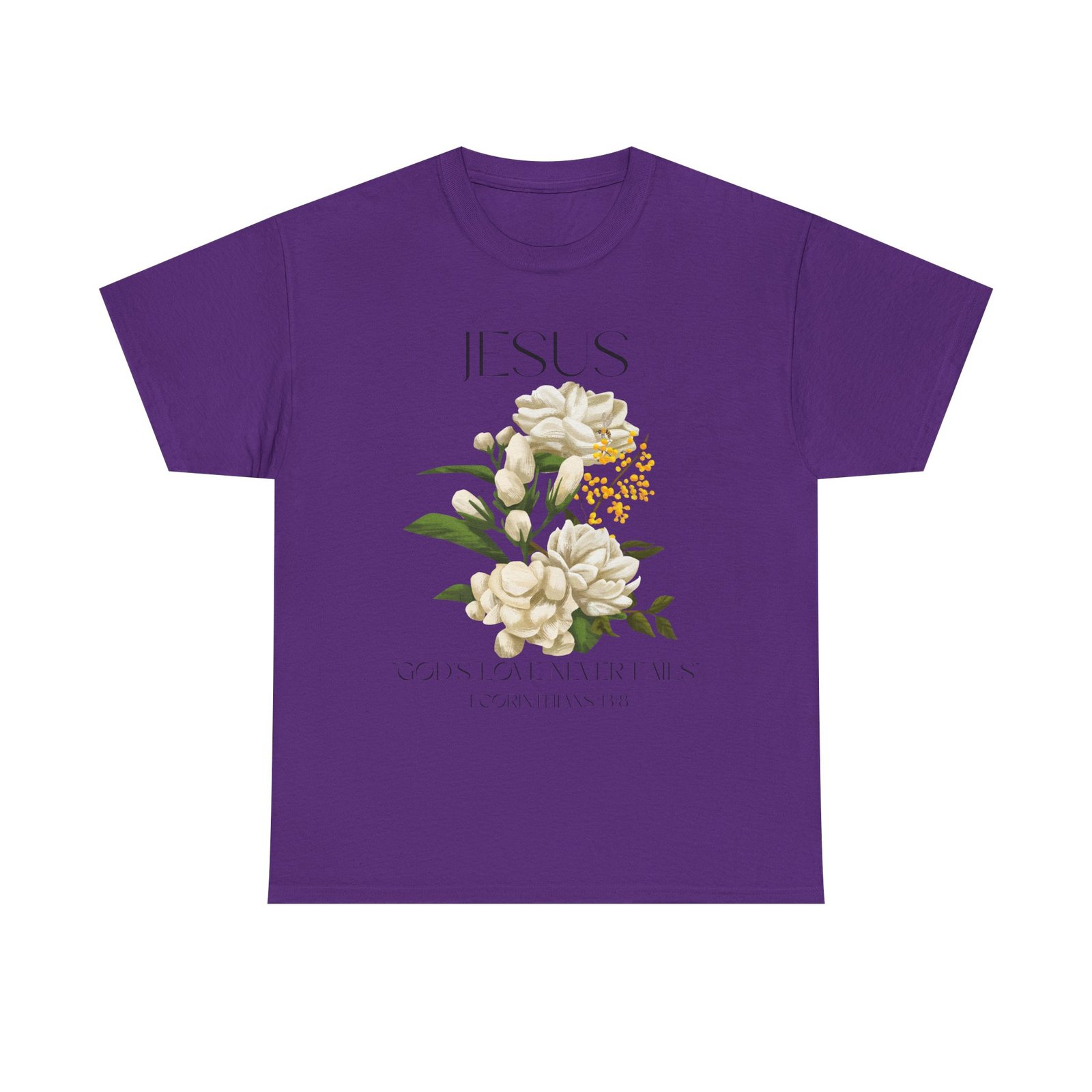 Jesus- God's love never fails-Unisex Heavy Cotton Tee - Image 57