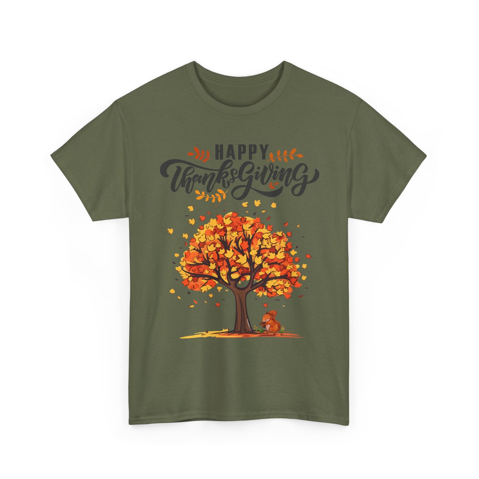 Matching C-Happy Thanksgiving Tree Unisex Tee, Autumn Shirt, Holiday Apparel, Fall Fashion, Seasonal Gift - Image 35