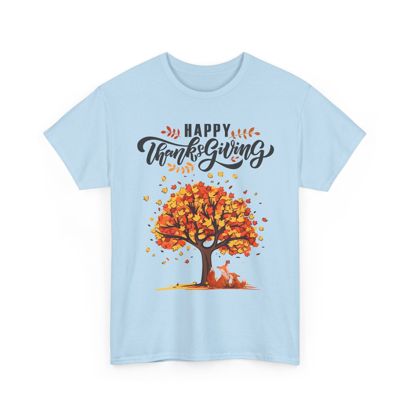 Matching D-Thanksgiving Tree, Fox Tee, Fall T-Shirt, Autumn Apparel - Image 47