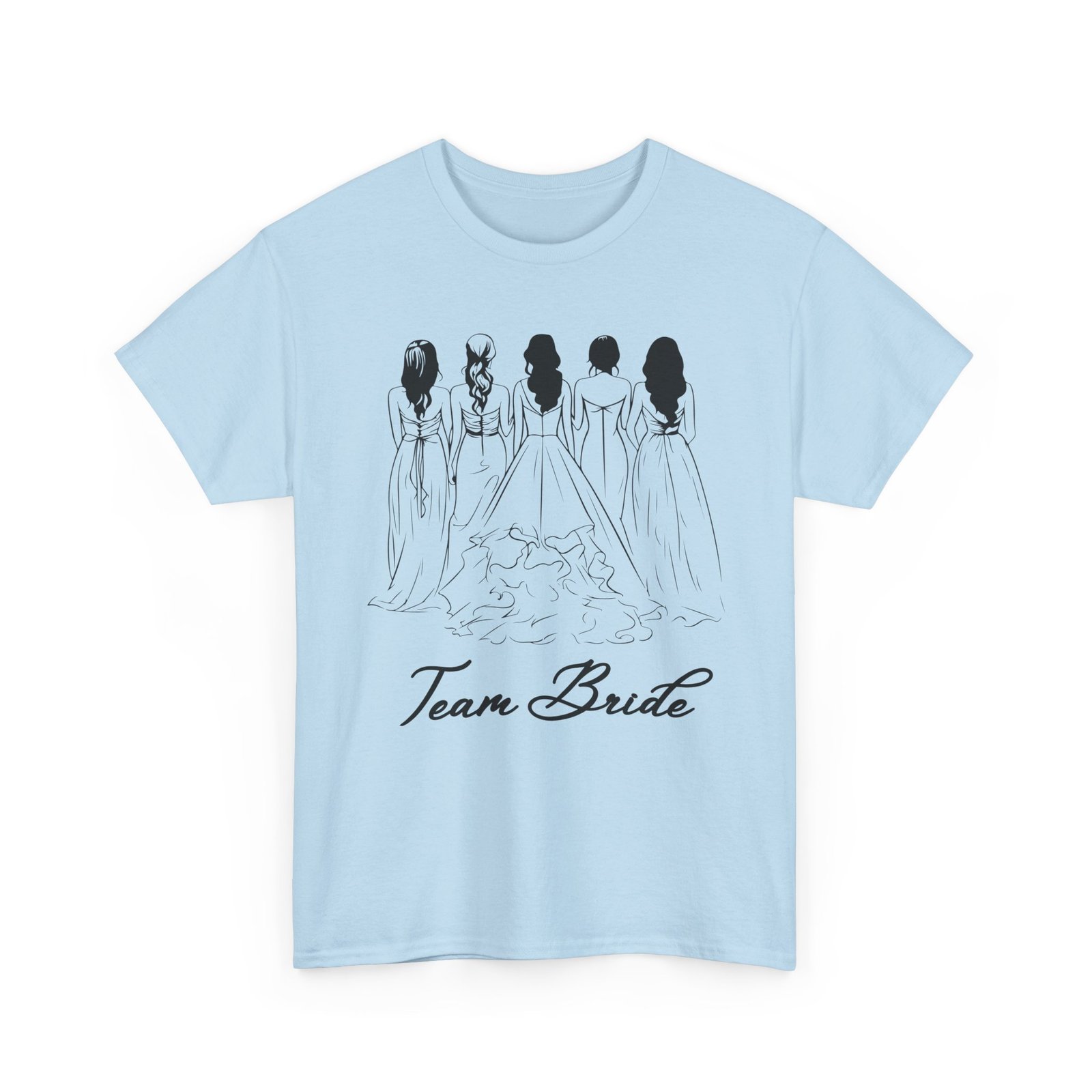 Team Bride Unisex Heavy Cotton Tee - Perfect for Weddings, Bridal Showers, Engagements, Bachelorette Parties, Group Celebrations - Image 39