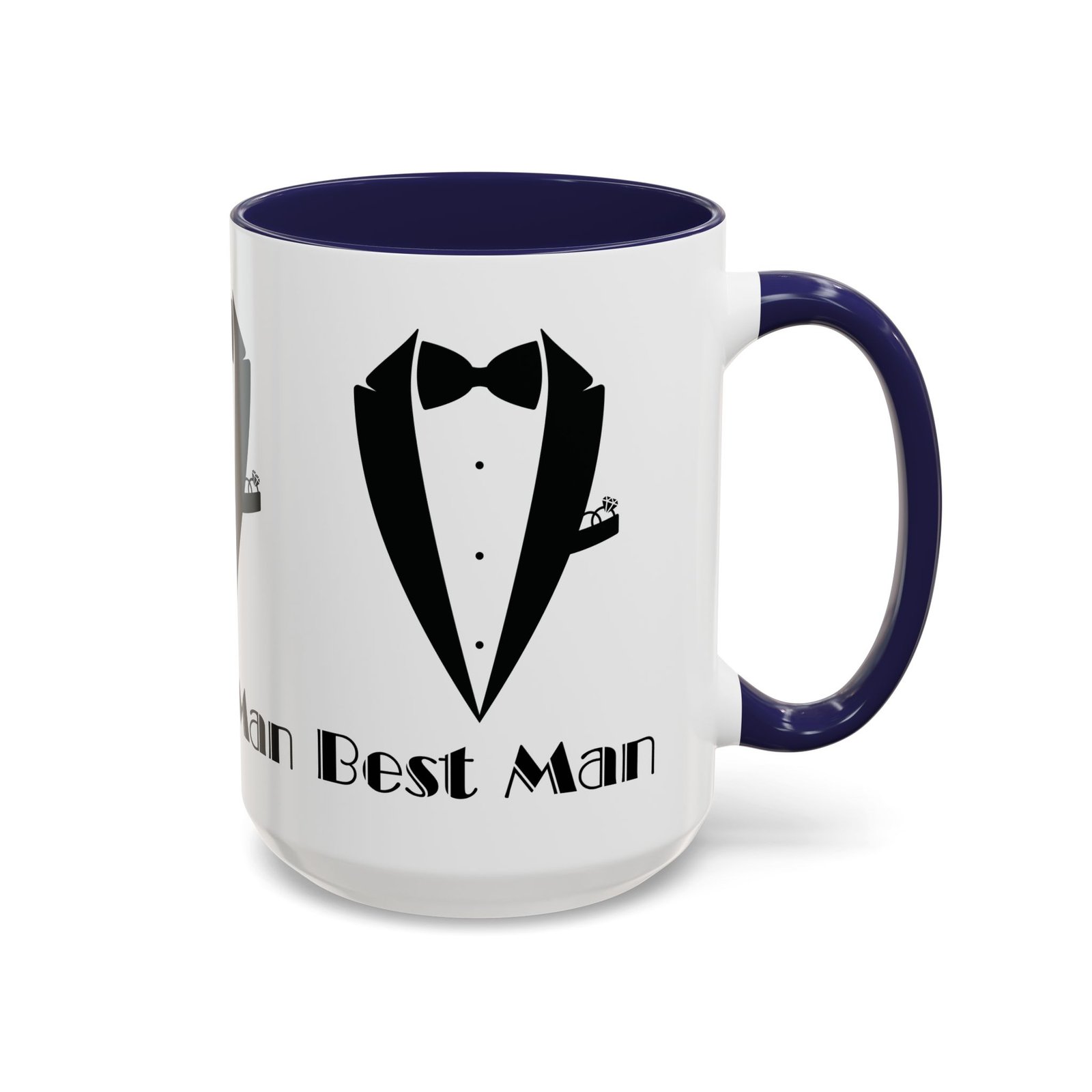 Best Man Accent Coffee Mug 11/15 oz, Groom’s Gift, Wedding Party Favor, Unique Best Man Gift, Black and White Coffee Cup - Image 22