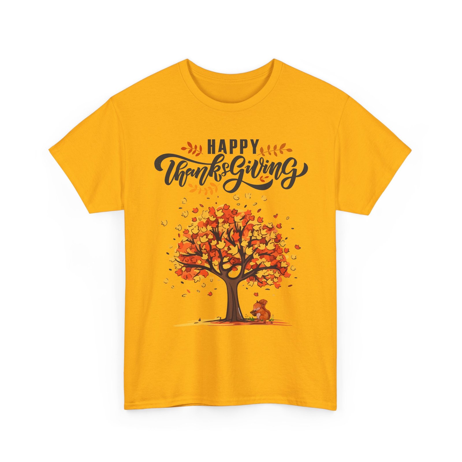 Matching C-Happy Thanksgiving Tree Unisex Tee, Autumn Shirt, Holiday Apparel, Fall Fashion, Seasonal Gift - Image 15