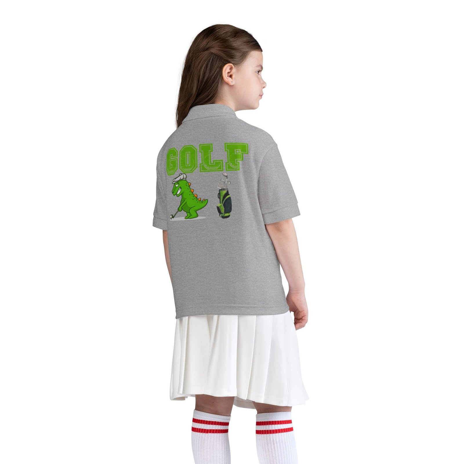Kids' Golf Polo with Dinosaur Design - Image 20