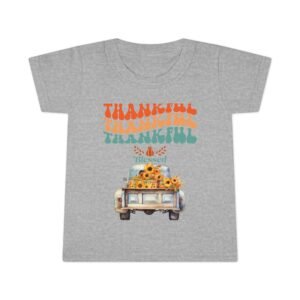 Matching A-Toddler T-Shirt - Thankful Vintage Car Design, Cute Autumn Apparel, Fall Celebration Shirt, Kids Gratitude Tee, Gifts for Thanksgiving