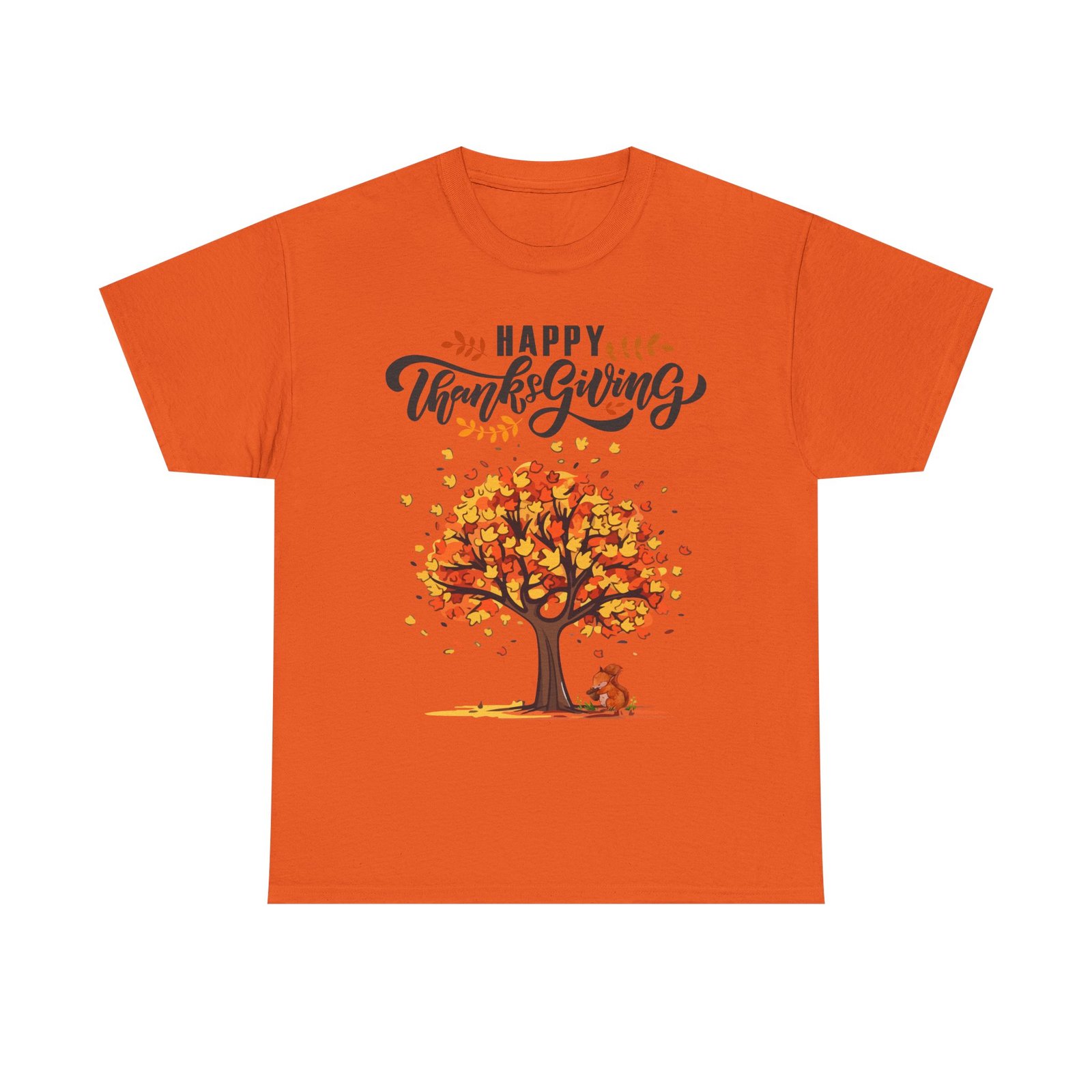 Matching C-Happy Thanksgiving Tree Unisex Tee, Autumn Shirt, Holiday Apparel, Fall Fashion, Seasonal Gift - Image 17
