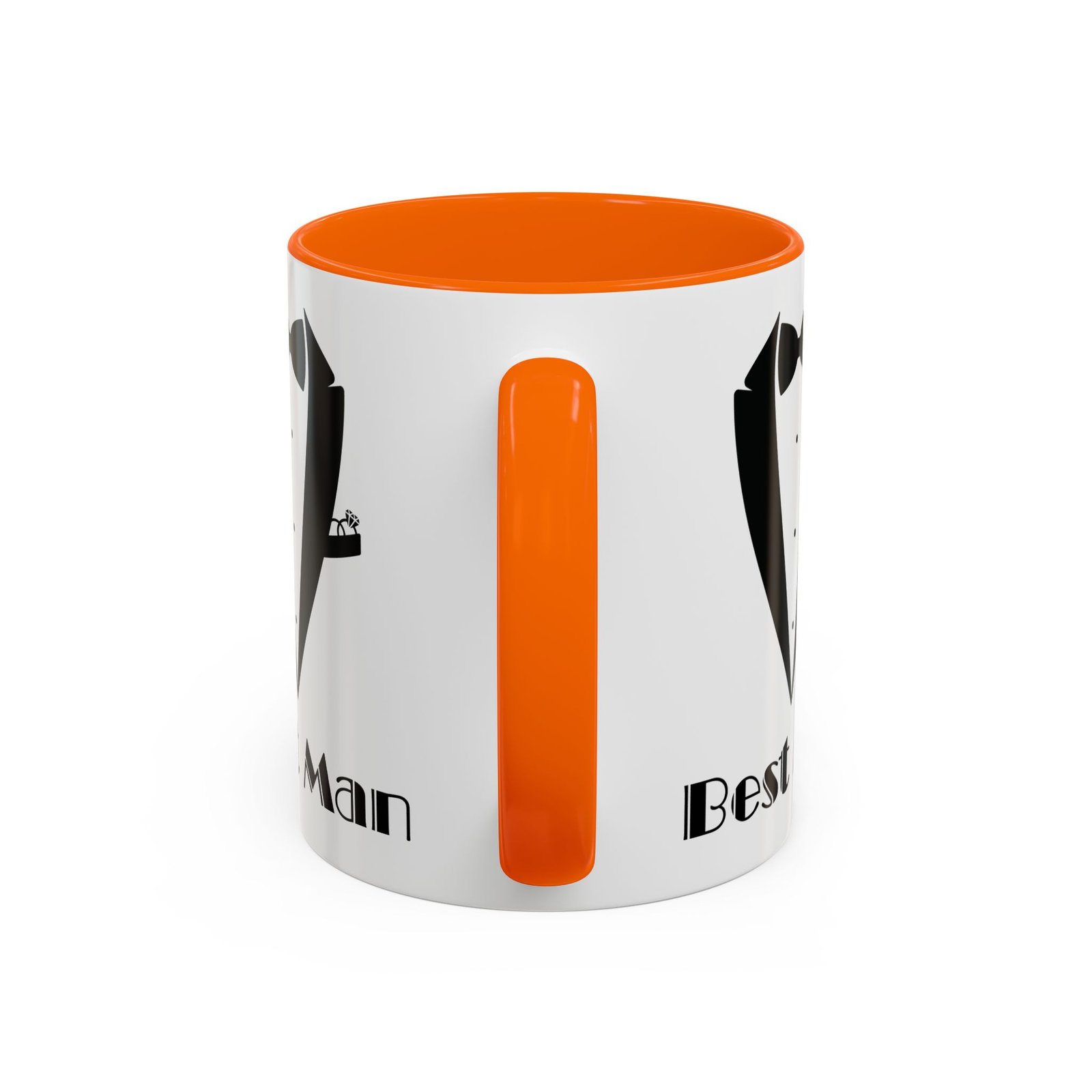 Best Man Accent Coffee Mug 11/15 oz, Groom’s Gift, Wedding Party Favor, Unique Best Man Gift, Black and White Coffee Cup - Image 44