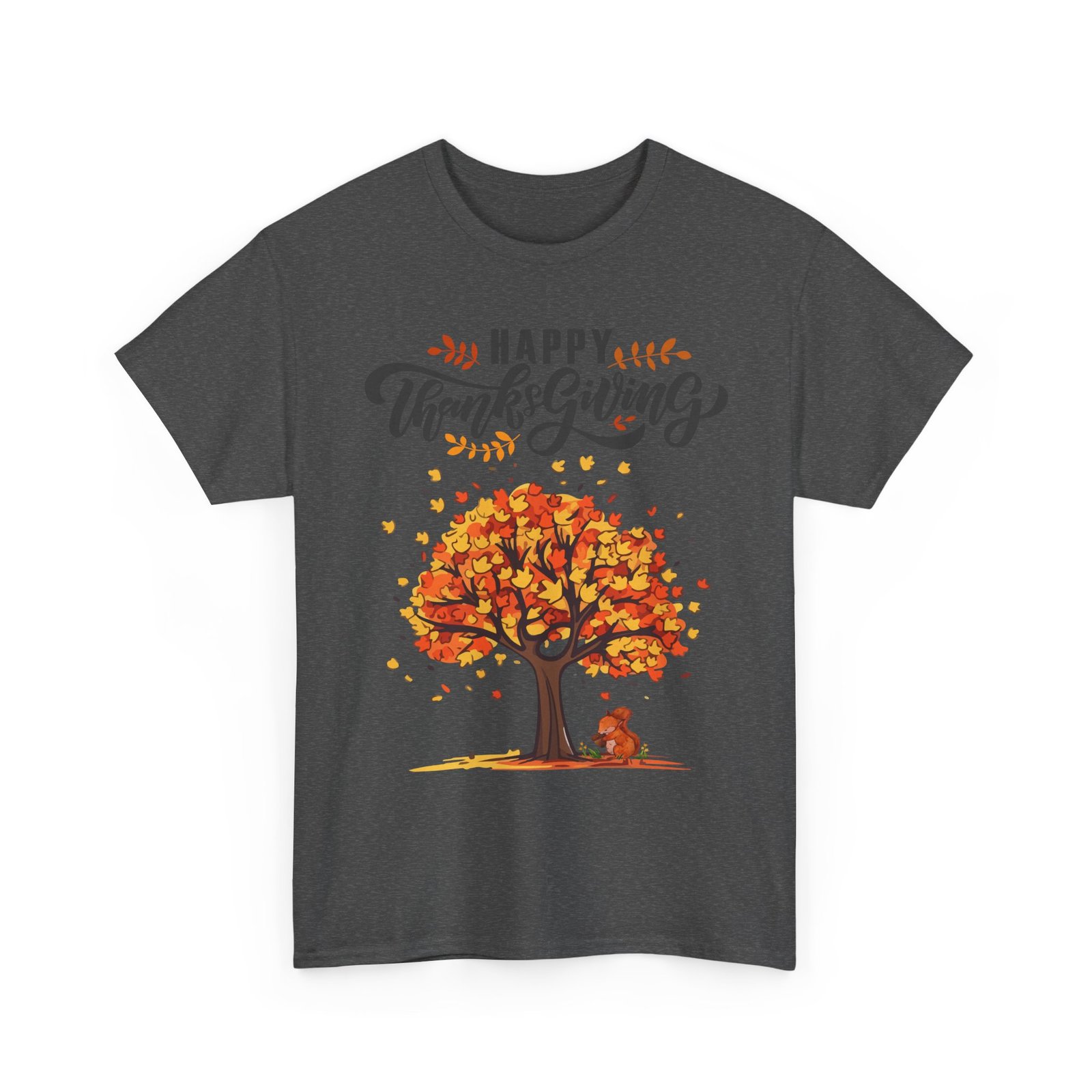 Matching C-Happy Thanksgiving Tree Unisex Tee, Autumn Shirt, Holiday Apparel, Fall Fashion, Seasonal Gift - Image 43