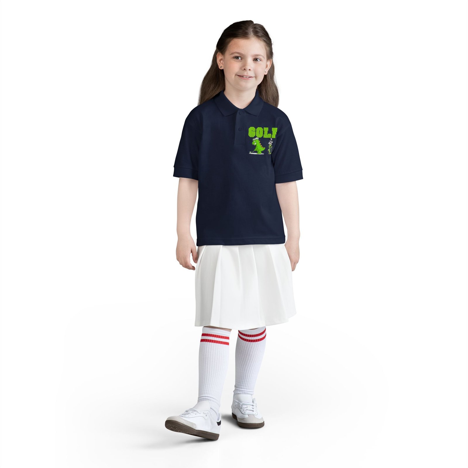 Kids' Golf Polo with Dinosaur Design - Image 61