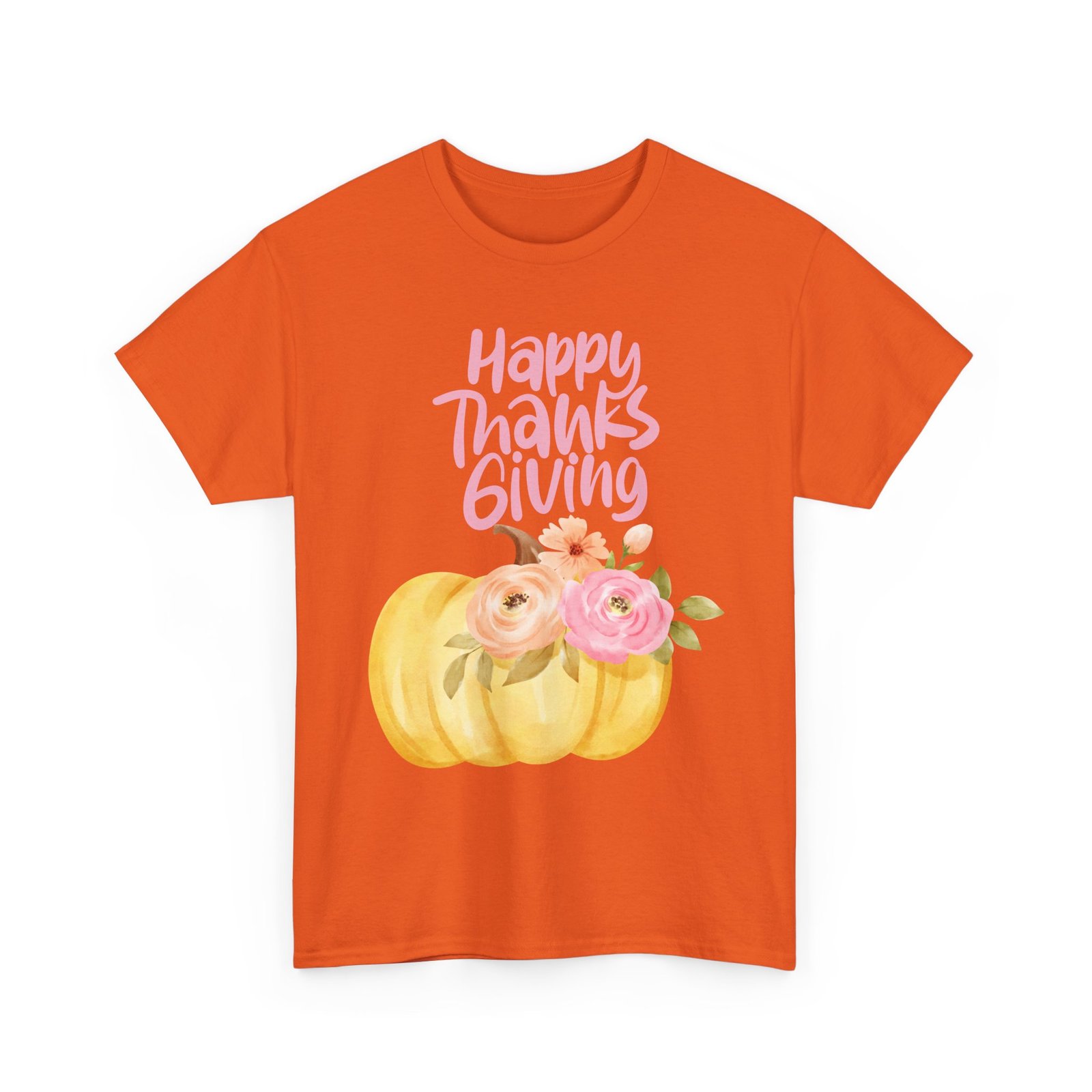 Thanksgiving Floral Tee, Holiday Shirt, Fall Fashion, Gifts for Her, Pumpkin T-Shirt, Autumn Apparel, Friendsgiving Outfit - Image 19