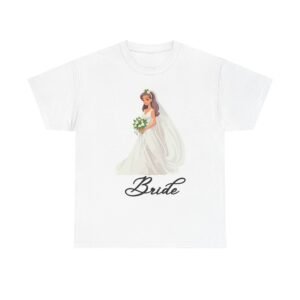 Bride Sketch Unisex Heavy Cotton Tee - Perfect for Weddings, Bridal Showers, Bachelorette Parties, Engagements, and Gifts