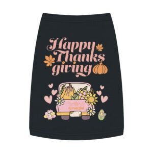 Matching E-Thanksgiving Pet Tank Top, Dog Shirt, Fall Apparel, Cute Pet Clothing, Holiday Outfit, Grateful Dog Tee