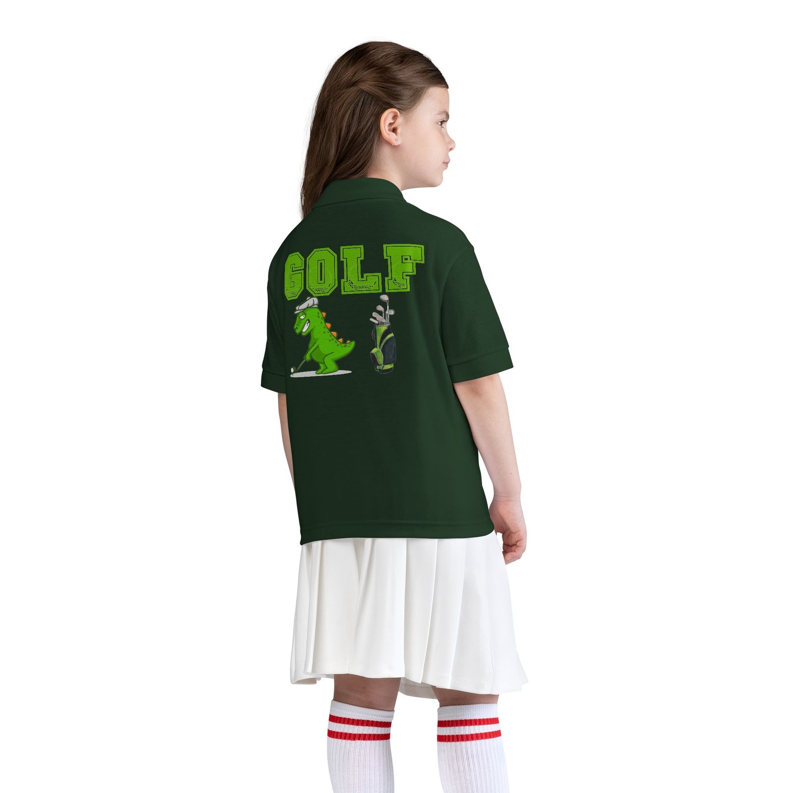 Kids' Golf Polo with Dinosaur Design - Image 41