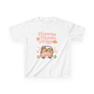 Matching E-Happy Thanksgiving Kids Tee, Fall T-Shirt, Cute Pumpkin Shirt, Autumn Apparel, Kids Harvest Tee, Seasonal Kids Clothing