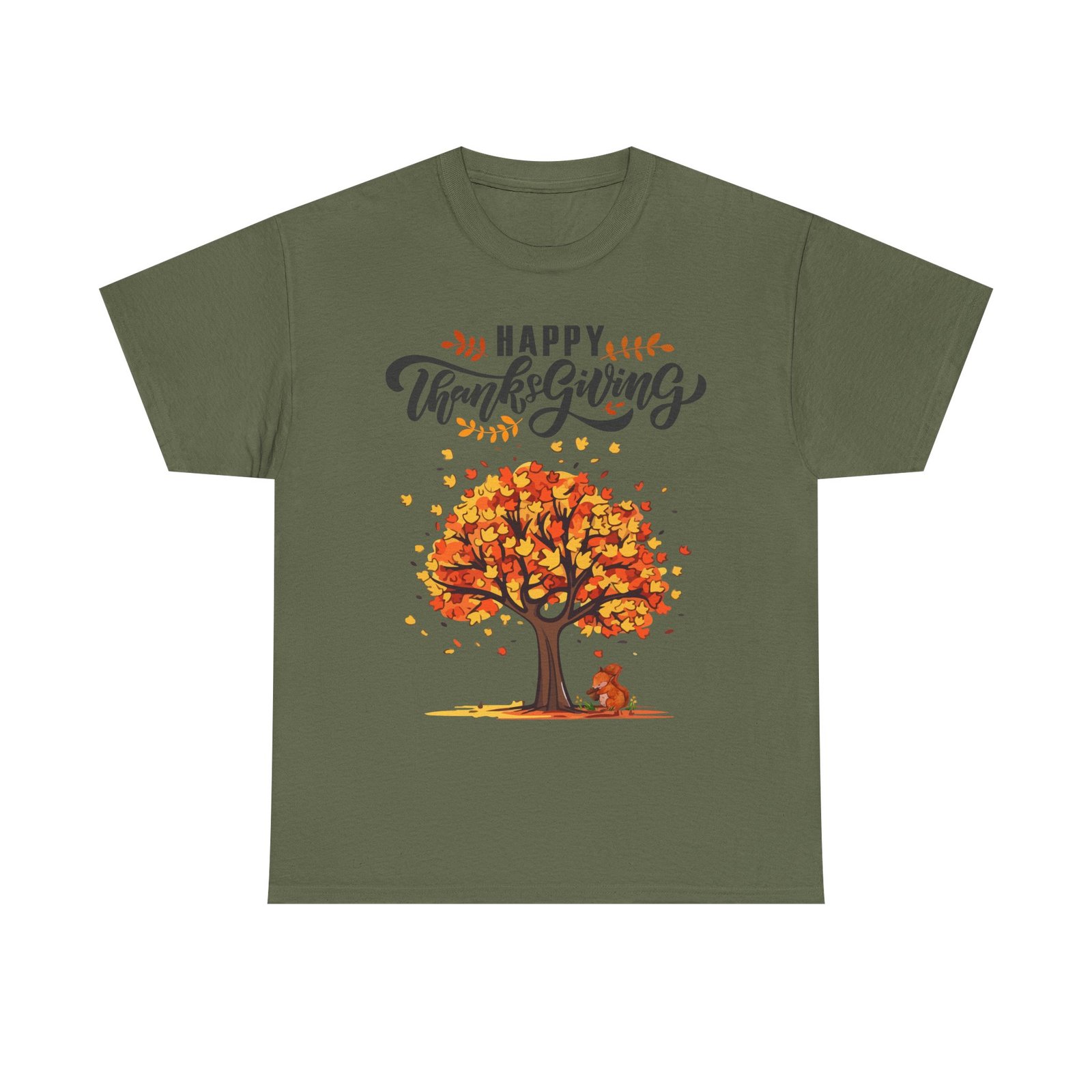 Matching C-Happy Thanksgiving Tree Unisex Tee, Autumn Shirt, Holiday Apparel, Fall Fashion, Seasonal Gift - Image 33