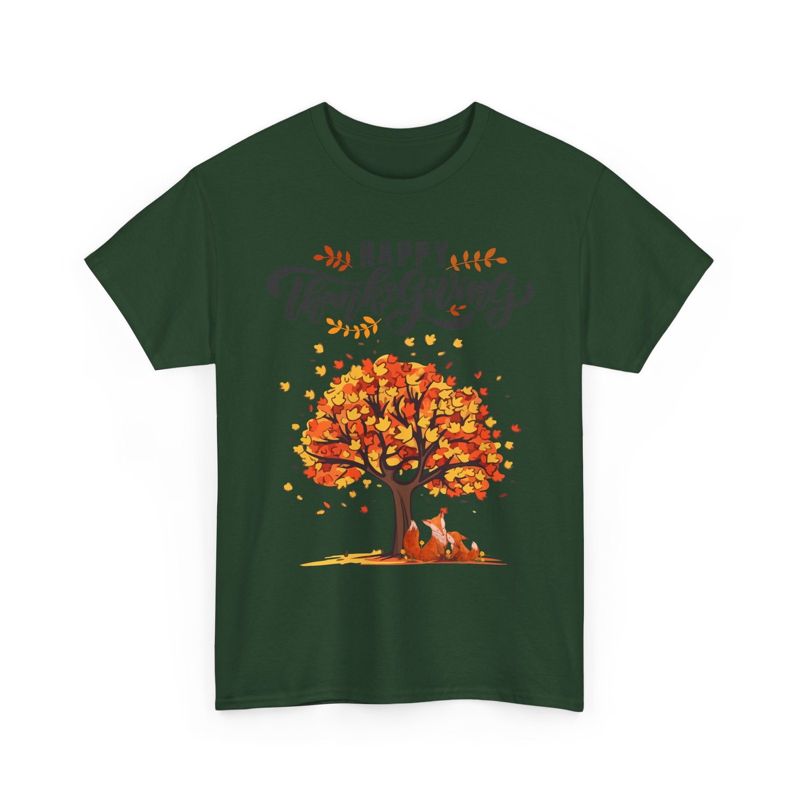 Matching D-Thanksgiving Tree, Fox Tee, Fall T-Shirt, Autumn Apparel - Image 39