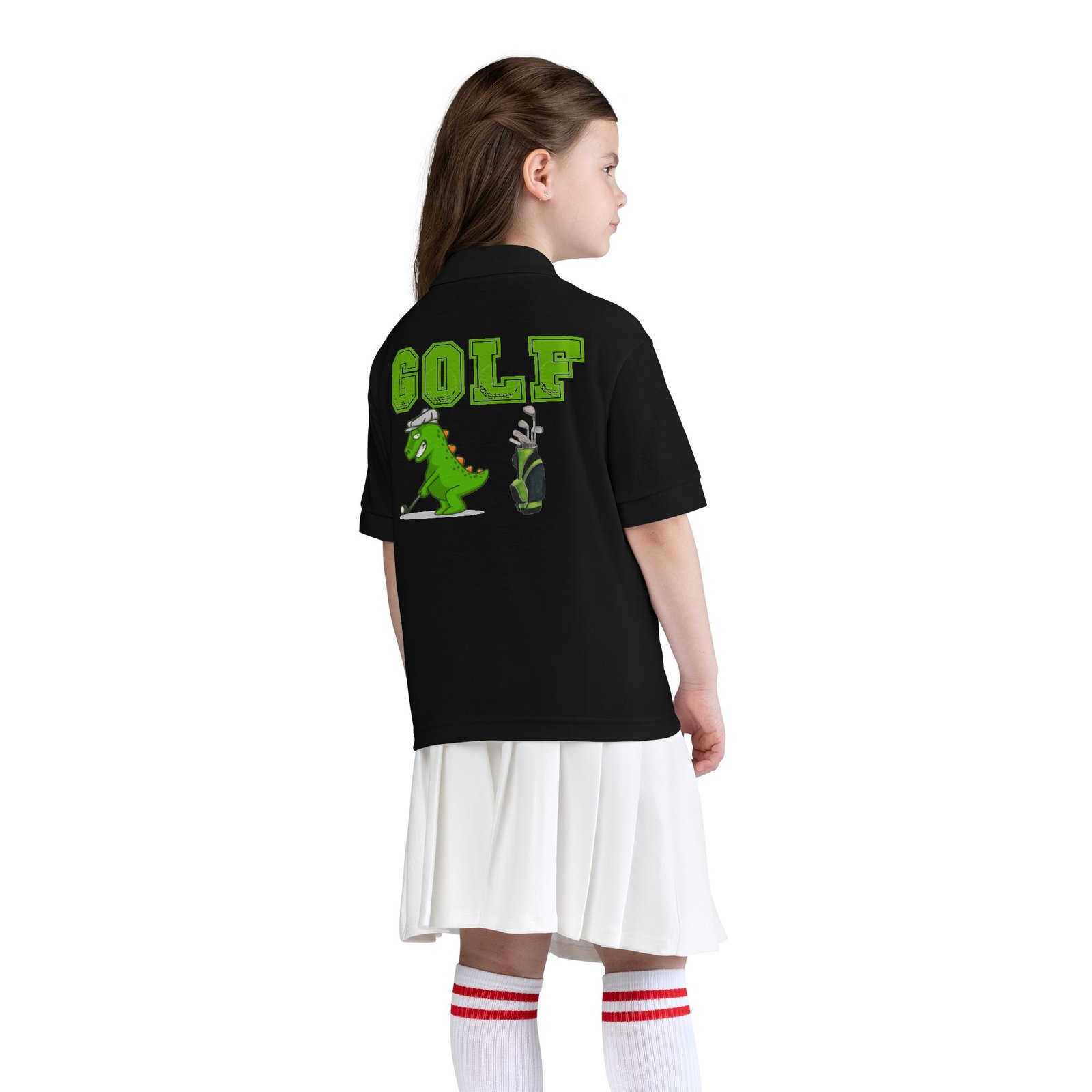 Kids' Golf Polo with Dinosaur Design - Image 13