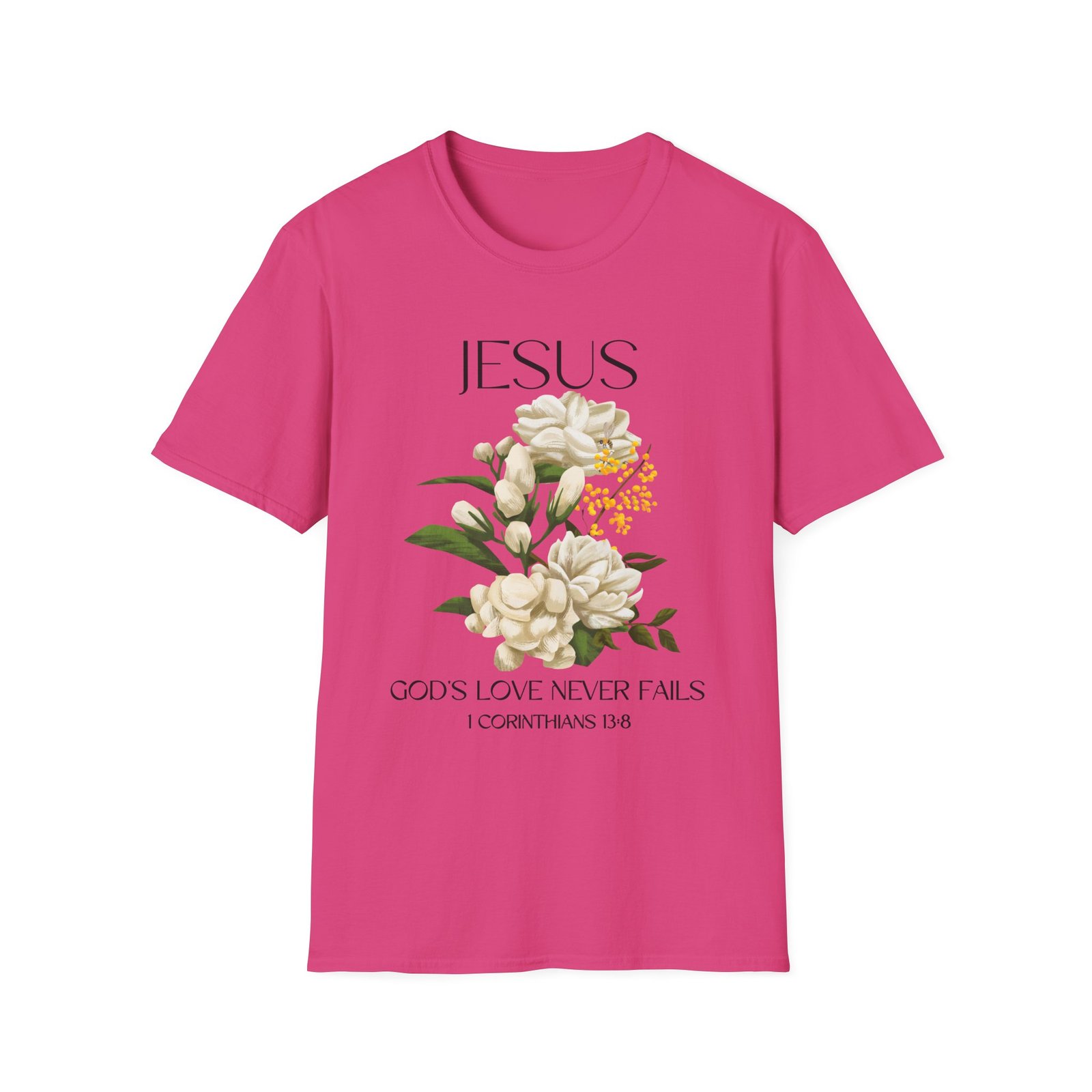 Jesus Floral Faith T-Shirt- Christian Graphic Tee, Inspirational Gift, Religious Apparel, Casualwear, Unisex - Image 33