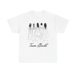 Team Bride Unisex Heavy Cotton Tee - Perfect for Weddings, Bridal Showers, Engagements, Bachelorette Parties, Group Celebrations