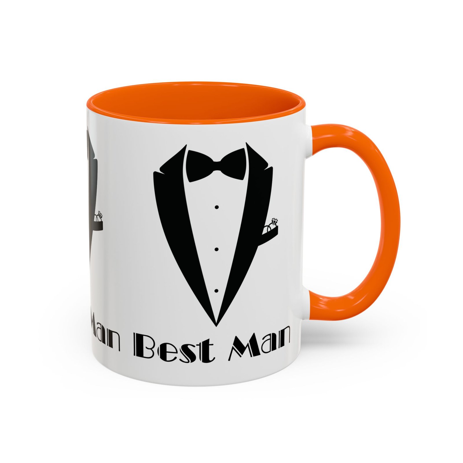 Best Man Accent Coffee Mug 11/15 oz, Groom’s Gift, Wedding Party Favor, Unique Best Man Gift, Black and White Coffee Cup - Image 42