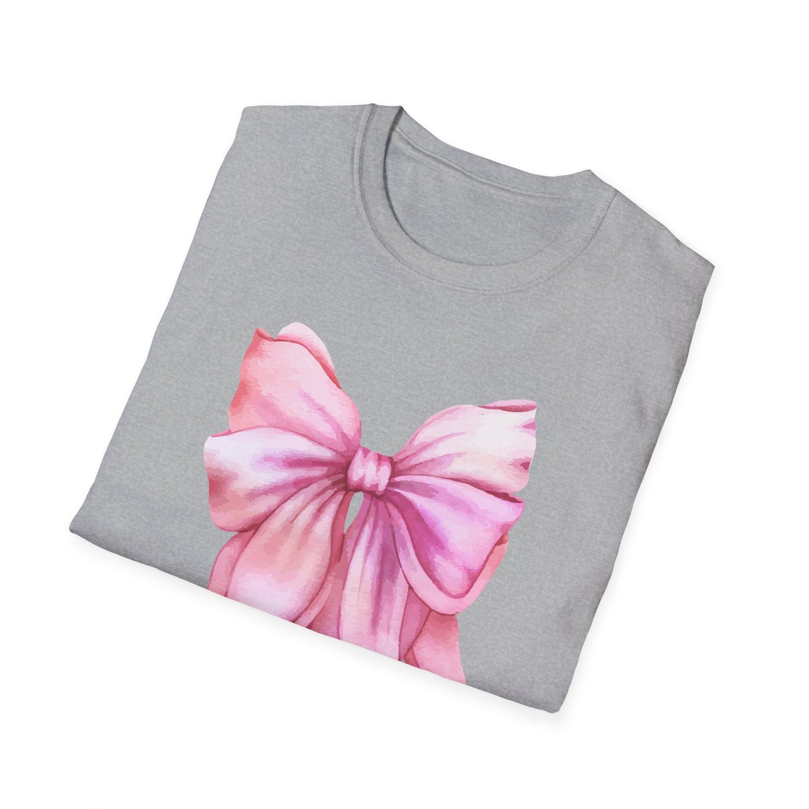 Thankful & Grateful Bow T-Shirt, Unisex Softstyle Tee, Thanksgiving Gift, Fall Apparel, Cute Casual Wear, Gratitude Shirt - Image 12