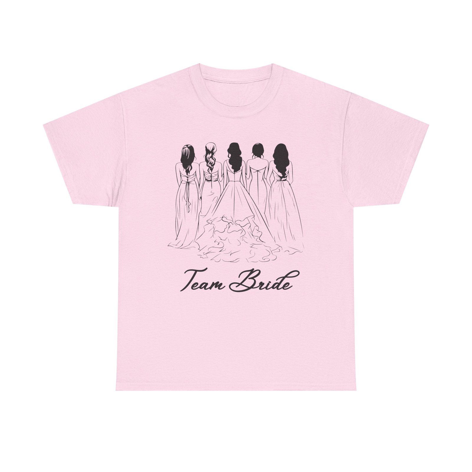 Team Bride Unisex Heavy Cotton Tee - Perfect for Weddings, Bridal Showers, Engagements, Bachelorette Parties, Group Celebrations - Image 57