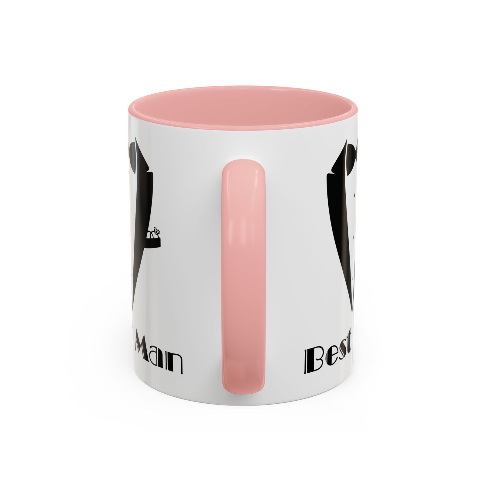Best Man Accent Coffee Mug 11/15 oz, Groom’s Gift, Wedding Party Favor, Unique Best Man Gift, Black and White Coffee Cup - Image 12