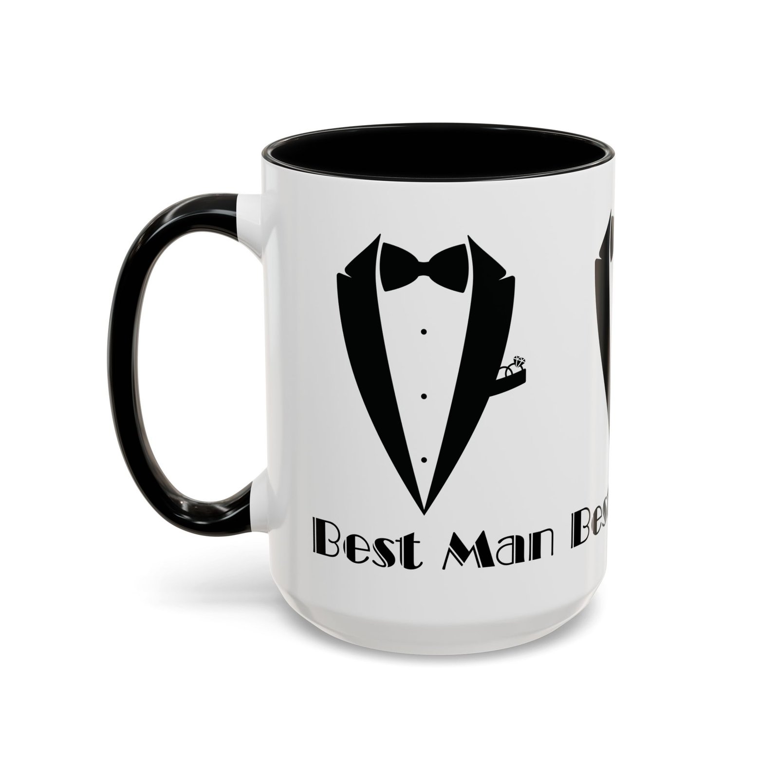 Best Man Accent Coffee Mug 11/15 oz, Groom’s Gift, Wedding Party Favor, Unique Best Man Gift, Black and White Coffee Cup - Image 19