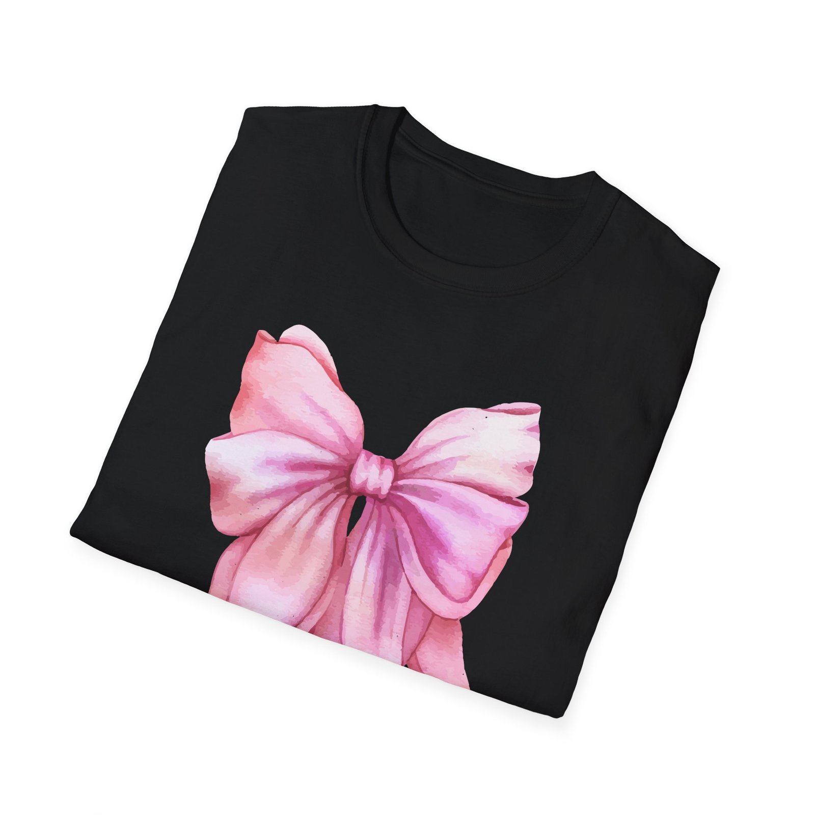 Thankful & Grateful Bow T-Shirt, Unisex Softstyle Tee, Thanksgiving Gift, Fall Apparel, Cute Casual Wear, Gratitude Shirt - Image 8