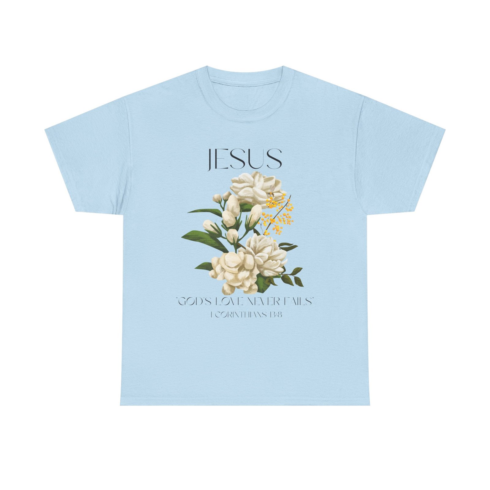 Jesus- God's love never fails-Unisex Heavy Cotton Tee - Image 41