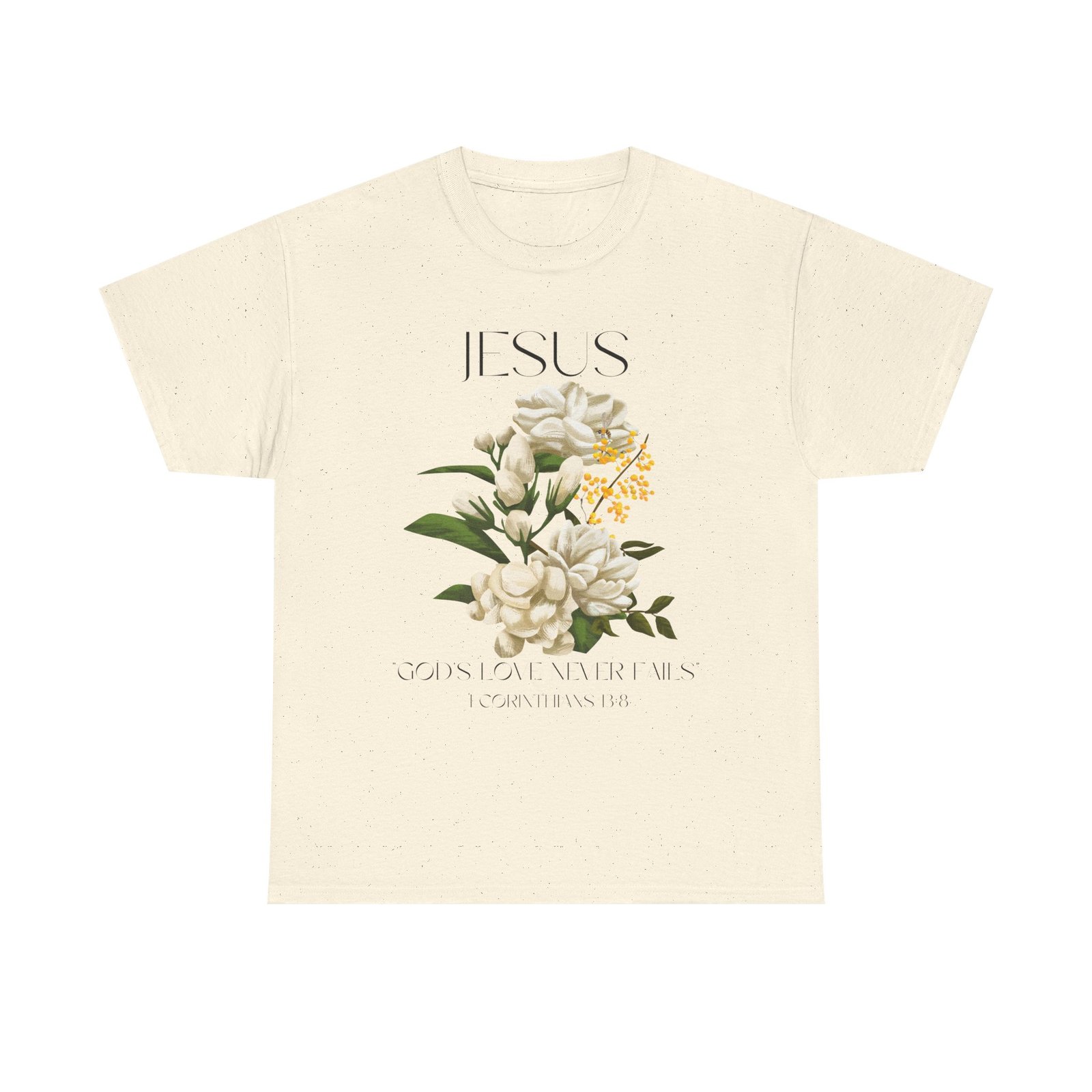 Jesus- God's love never fails-Unisex Heavy Cotton Tee - Image 25