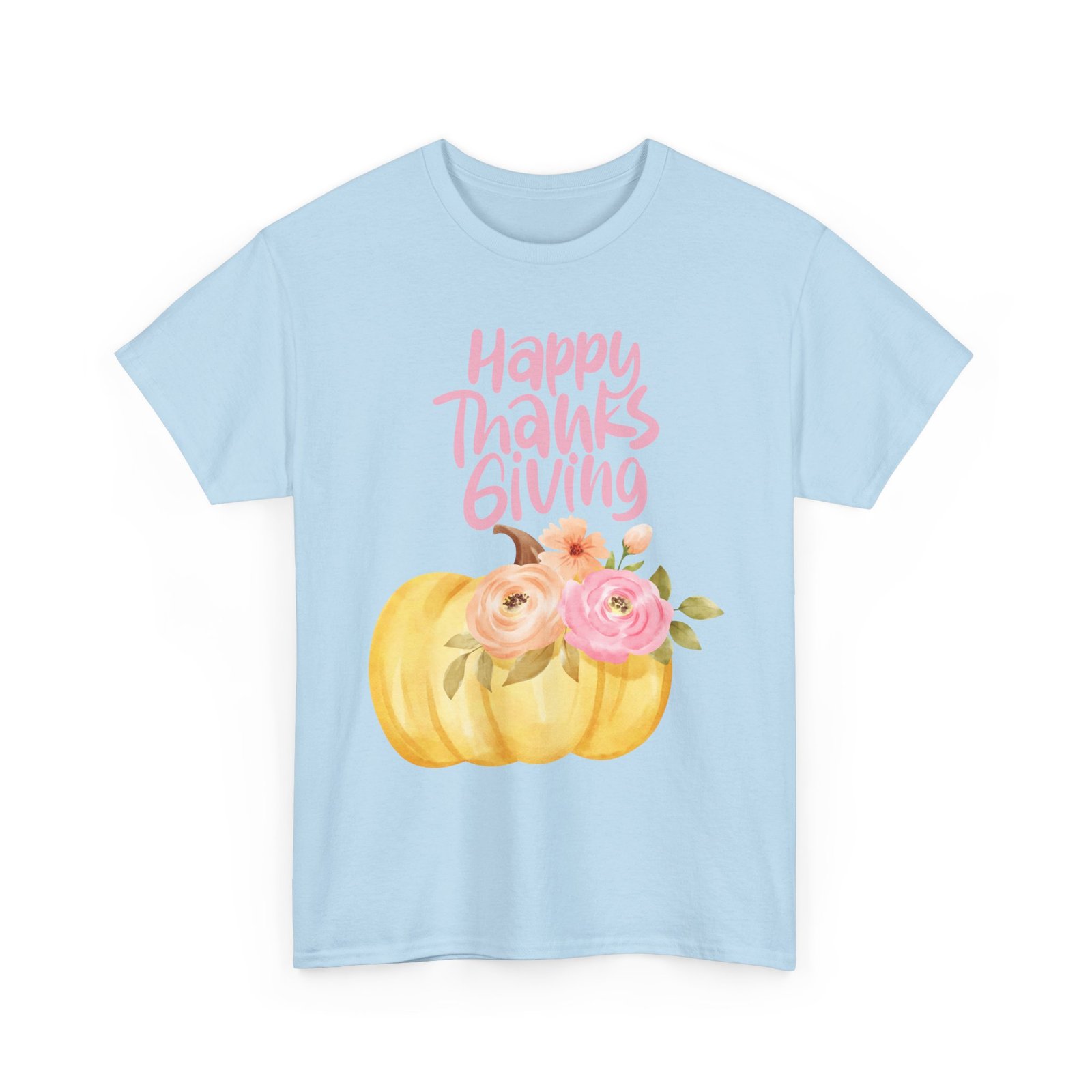 Thanksgiving Floral Tee, Holiday Shirt, Fall Fashion, Gifts for Her, Pumpkin T-Shirt, Autumn Apparel, Friendsgiving Outfit - Image 43