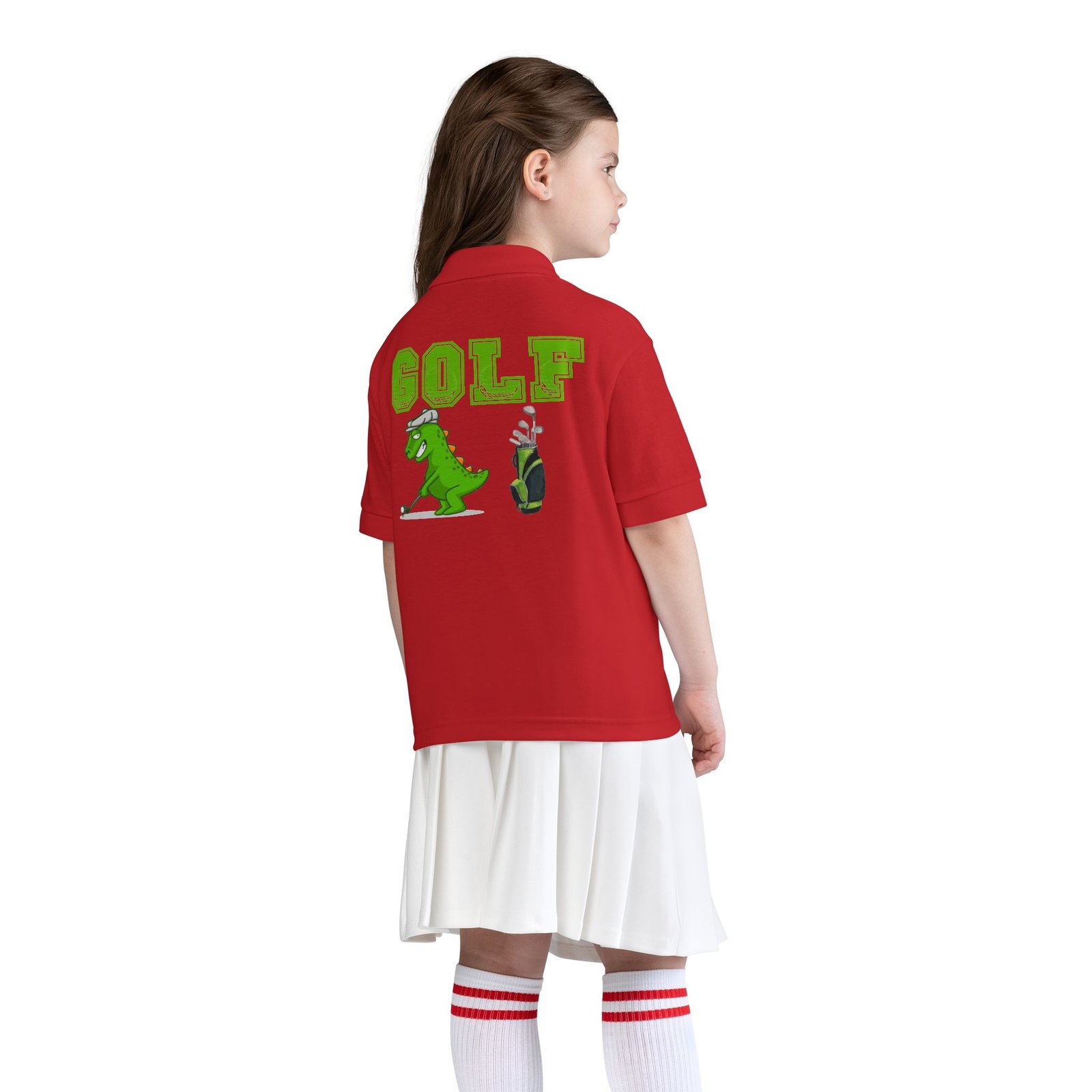 Kids' Golf Polo with Dinosaur Design - Image 69